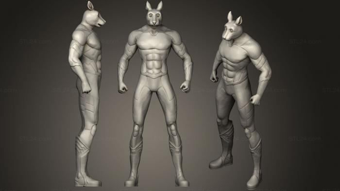 Figurines simple (Animal Hero Rabbit, STKPR_0083) 3D models for cnc